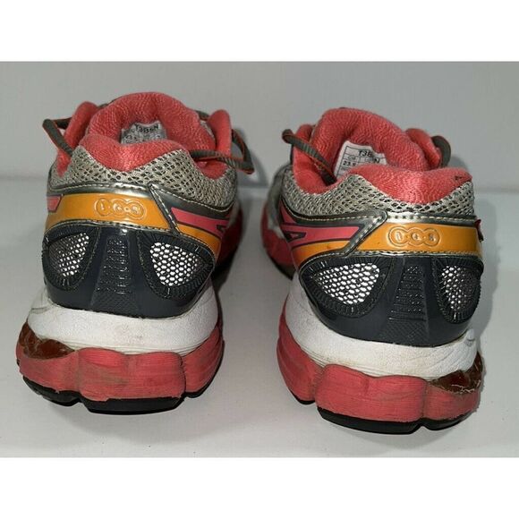 ASICS GEL-Nimbus 15 Womens Size 6 Gray Pink Orange Running Shoes Excellent Cond - Picture 5 of 8